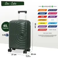 Infinity Leather Hard Shell Cabin 55 x 37 x 22 cm PP Resväska Bagage Lämplig för Easyjet, Ryanair