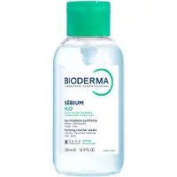 Bioderma Sébium H2O - Anti-impurity micellärt vatten för fet och acnebenägen hud, skonsamt klargörande - pumpdispenser Smink remover 500 ml