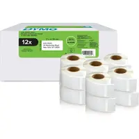 Dymo Etikettrulle 25 x 54 mm Vit 6000 st Permanent 2177563 Fraktetiketter