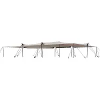 TOOLPORT 10,5 x 15 m Stretchtält, inkl. aluminiumstolpsset, sand