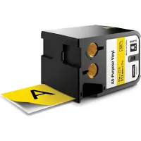 Dymo 1868775 | XTL vinyltejp | svart text - gul tejp | 54mm (original)