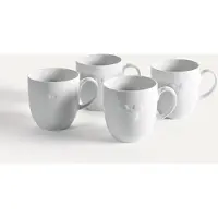 Fyrklövern Mickey Mouse Iconic mugg 35 cl 4-pack, Klassisk vit