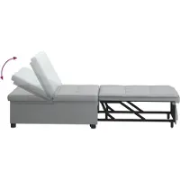 vidaXL Ljusgrå sängsoffa 194 x 67 x 37 cm tyg