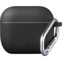 Cellularline Bounce Case, Ask, Svart, Apple, AirPods Pro 3, Silikon, Stötsäker, Smutsavvisande, Reptålig
