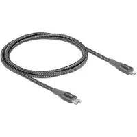 DeLOCK USB-laddningskabel USB 2.0 Apple Lightning kontakt , USB-A kontakt 1.00 m Grå 86631