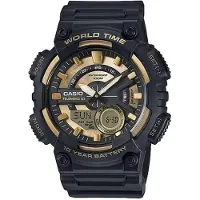 Casio Herrklocka - - AEQ-110BW-9AV - Sport Digital och Analog - Vattentålighet 10 Atm - Svart Gummiband