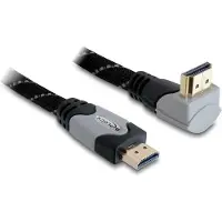 DeLOCK HDMI Anslutningskabel HDMI-A-kontakt 5 m Svart, Grå 83077 Rund, 4K UHD, guldpläterad kontakt, tvinnad HDMI-kabel