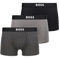 BOSS Boxershorts 'ONE' stone / svart / vit