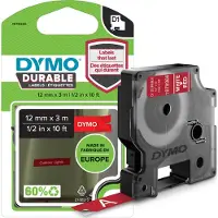 Dymo 1978366 Märkband Vinyl Bandfärg: Röd Skriftfärg: Vit 12 mm 3 m