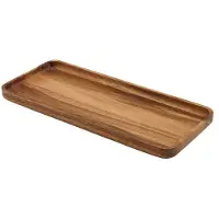 Genware Akaciaträ Rektangulär Serveringsbricka 30 x 13 Cm