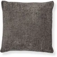 Borg Living Prydnadskudde 45x45 cm - Mörkgrå soffkudde med sammetslook - Mjuk kudde till soffan -