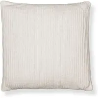 Borg Living Prydnadskudde 45x45 cm - Vit soffkudde med sammetslook - Mjuk kudde till soffan -