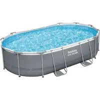 Bestway Oval pooluppsättning över marken, 4,88 m x 3,05 m x 1,07 m