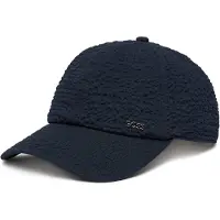 BOSS Cap in stretch-cotton seersucker with metallic logo lettering