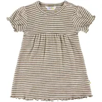Joha Klänning - Ull/Silke - Rib - Mörk Beige/Randig - - 100 - Klänning