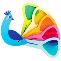 Tender Leaf Toys Träleksaker - Påfågelfärger - - One Size - Leksaker