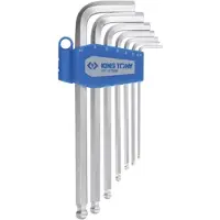 King Tony set med insexnycklar HEX typ L med kula 2,5-10 mm 7 st. (20208MR)