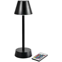 Multi Lampa LED Zelda Ø10,3xH32cm med fjärrkontroll svart - (6 st./kartong)