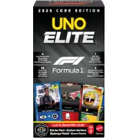 Mattel Spel UNO Elite Formula 1 2025 Core Edition Startpaket, Kortspel, Avgränsning, 7 år
