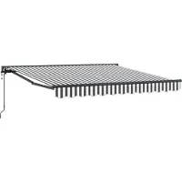 vidaXL Markisram Antracit och vitt 350 x 250 cm