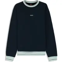 BOSS Cotton-terry sweatshirt with contrast details