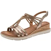 Tamaris Platta sandaler 28714 kvinnor - Guldfärgad - 37