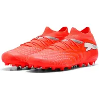 Puma Future 9 Match MG Unleashed - Röd/White/Svart/Silver - Multi Ground (MG), storlek 41