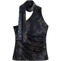 Desigual Topp brun / lila / svart / silver