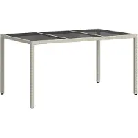 vidaXL Trädgårdsstol - trädgårdsfåtölj - trädgårdsstol Trädgårdsbord för måltider Vitt 150 x 90 x 75 cm polyrotin