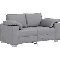 vidaXL Soffset 2 pcs Ljusgrå 219 x 77 x 82 cm tyg