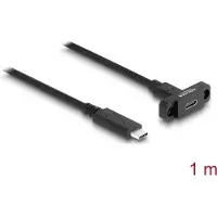 DeLOCK USB-C Kabel USB 3.2 Gen2 USB-C uttag , USB-C-kontakt 1.00 m Svart 87824