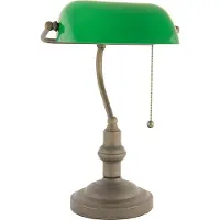 Clayre & Eef Skrivbordslampa VERDA, Grön, Arbetsrum / kontor, Glas, Bordslampa