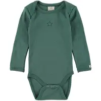 Smallstuff Body l/ä - Dark Green m. Stjärna - - 56 - Body L/Ä