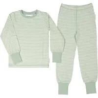 Geggamoja Pyjamas tvådelad Bambu Classic Ljusgrön/Grön - 98/104