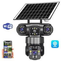Mtp Products V380 Pro Solar 3-lins utomhus PTZ WiFi-säkerhetskamera med människospårning