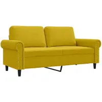 vidaXL 2-sitssoffa gul 140 cm sammet