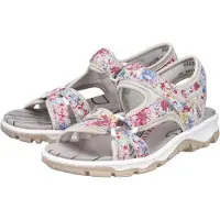 Rieker Trekkingsandal beige / ljusgrå / rosa / vit