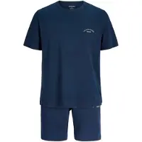 Jack & Jones Träningsoverall 'JJCOLLEGE' marinblå / vit