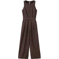Mango Jumpsuit 'Romeo' mörkbrun / vit