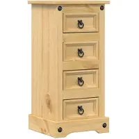 Super Merchant Vidaxl Sängbord Corona, 35X32,5X74 Cm, Massivt Furuved