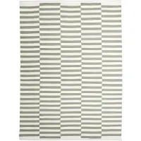 FRAAI Randig modern matta | Dazzle Blocks grön/vit hos Volero | 80x150 cm | Bomull | Block | Rektangulär | Plattvävd