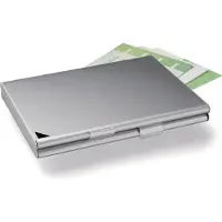 Durable Business Card Holder/Case DUO - Visitkortsfodral - aluminium - silver