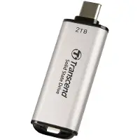 Transcend ESD300S - SSD - 2 TB - extern (portabel) - USB 3.2 Gen 2x1 (USB-C kontakt) - silver