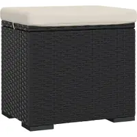 vidaXL Fotpall med kudde 2 st svart 40x30x40 cm konstrotting