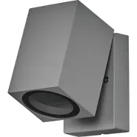 Osram Vägglampa utomhus ENDURA CLASSIC CUBE, dimbar, Förkromad / silver, Aluminium / grå / zink, Modern, Utomhusvägglampa