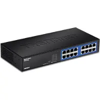 Trendnet TEG S16Dg - Switch - 16 x 10/100/1000 - skrivbordsmodell - TAA-kompatibel