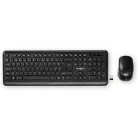 Nedis Mus och tangentbord | Trådlös | Mus- och tangentbordanslutning: USB | 800 / 1200 / 1600 dpi | Justerbar DPI | QWERTY | ND Layout