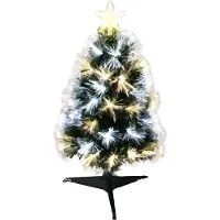Christmas Decoration Juldekoration dekorativt granträd LED-ljusfiber varm/kall vit 60 cm