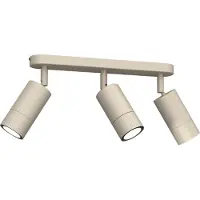 Luminex Takspotlight Link, beige, längd 33 cm, 3 lampor. Link , dimbar, Creme / bärnsten, Vardagsrum / matsal, Metall, Modern, Halogen spots