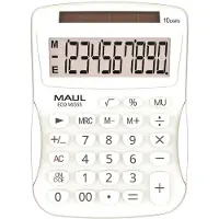 MAUL ECO MJ555, Skrivbord, Grundläggande, 10 siffror, 1 linjer, Solar, Vit